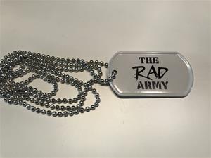 RAD Army dog tag and chain with autograph